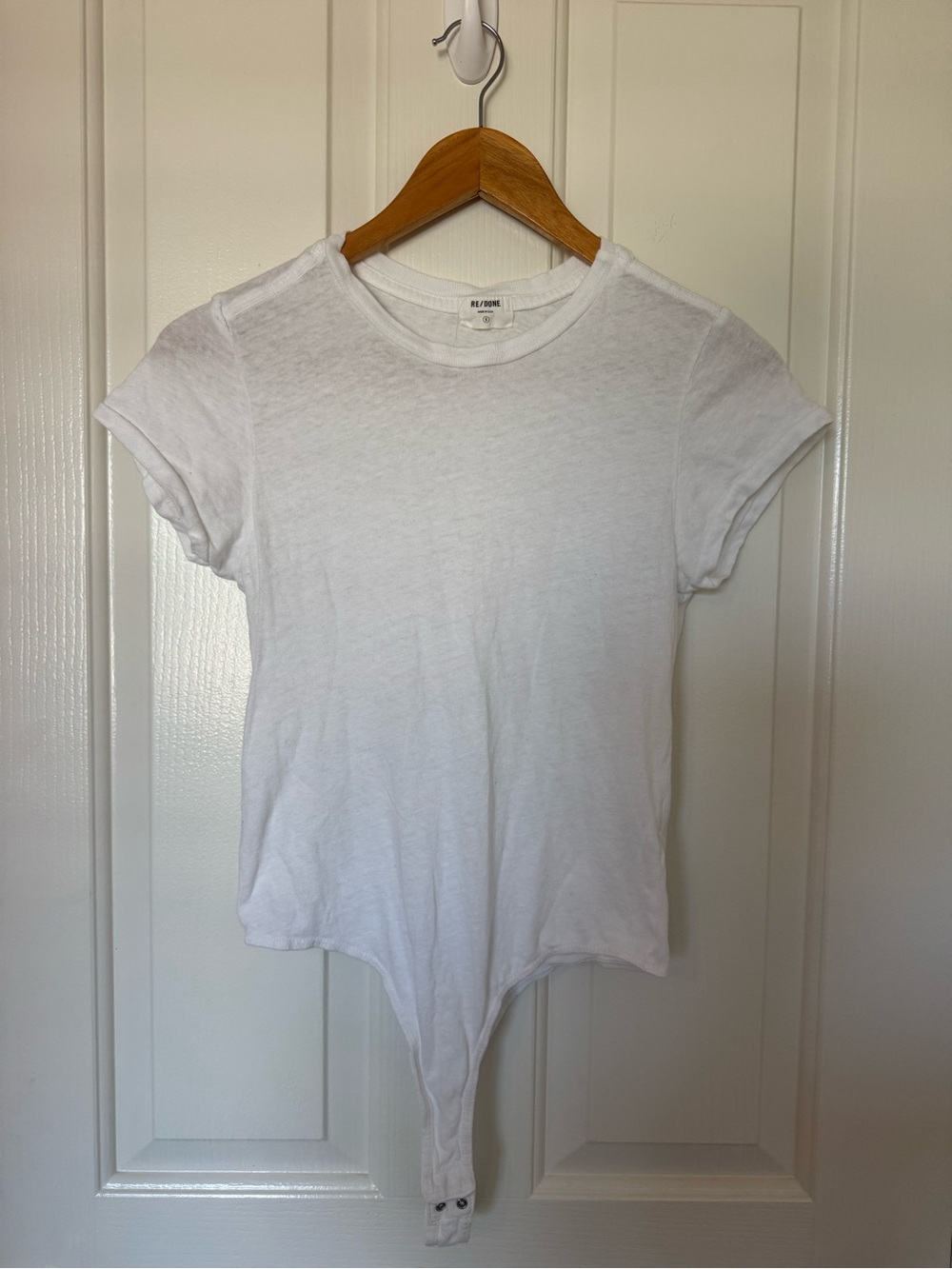 RE/DONE White Bodysuit T-Shirt Size S